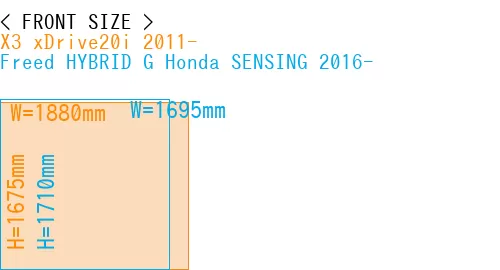#X3 xDrive20i 2011- + Freed HYBRID G Honda SENSING 2016-